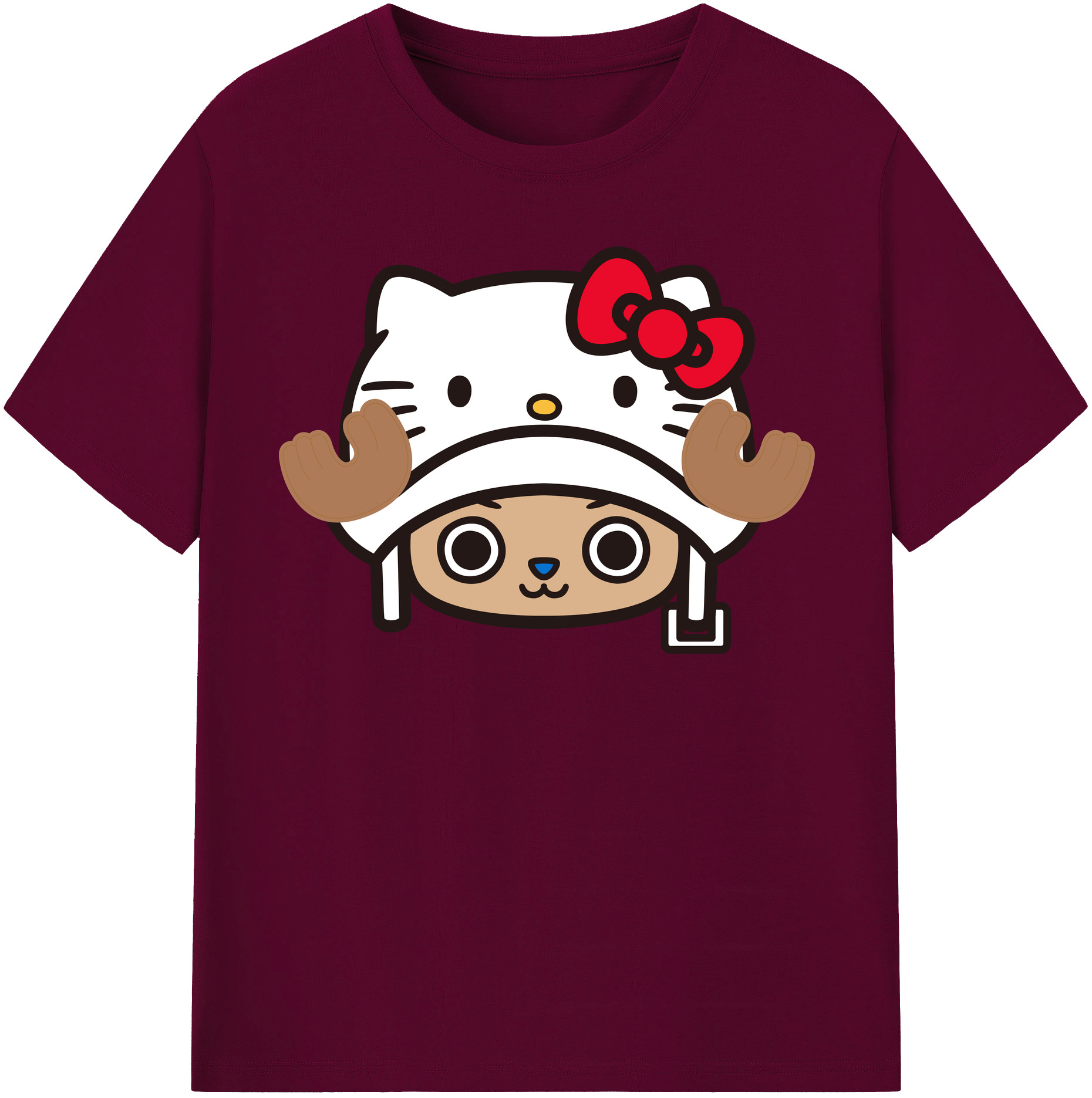 （画像用） Hello Kitty ハローキティ レディースカジュアルプリントTシャツ（綿100％）